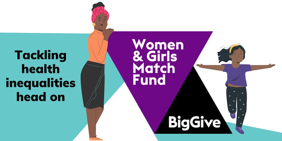 A banner of the Women and Girls Match Fund
