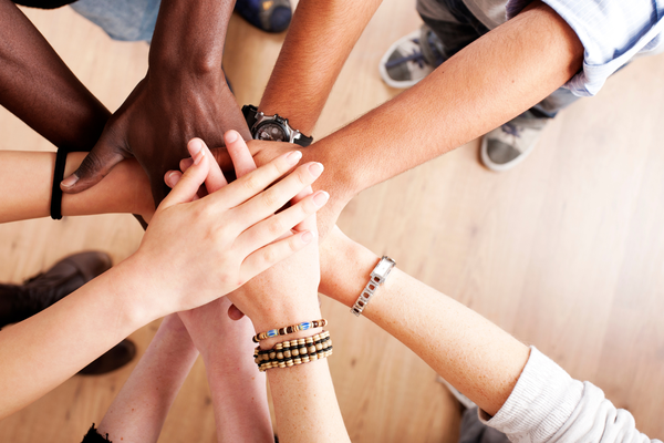 hands together