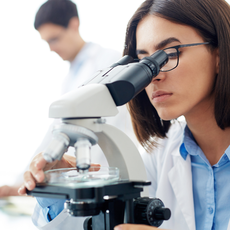 Female researcher