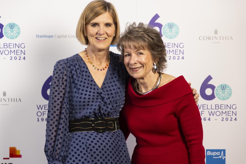 Lesley and Janet at the Diamond Dinner