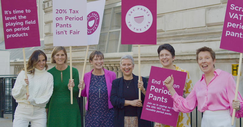 Janet Lindsay CEO at Wellbeing of Women, Tracey Crouch CBE MP, Binky Felstead, Laura Charles Lingerie Director at M&S, Alison Thewliss MP, Selaine Saxby MP